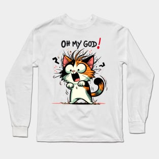 Shocked Calico Cat Long Sleeve T-Shirt